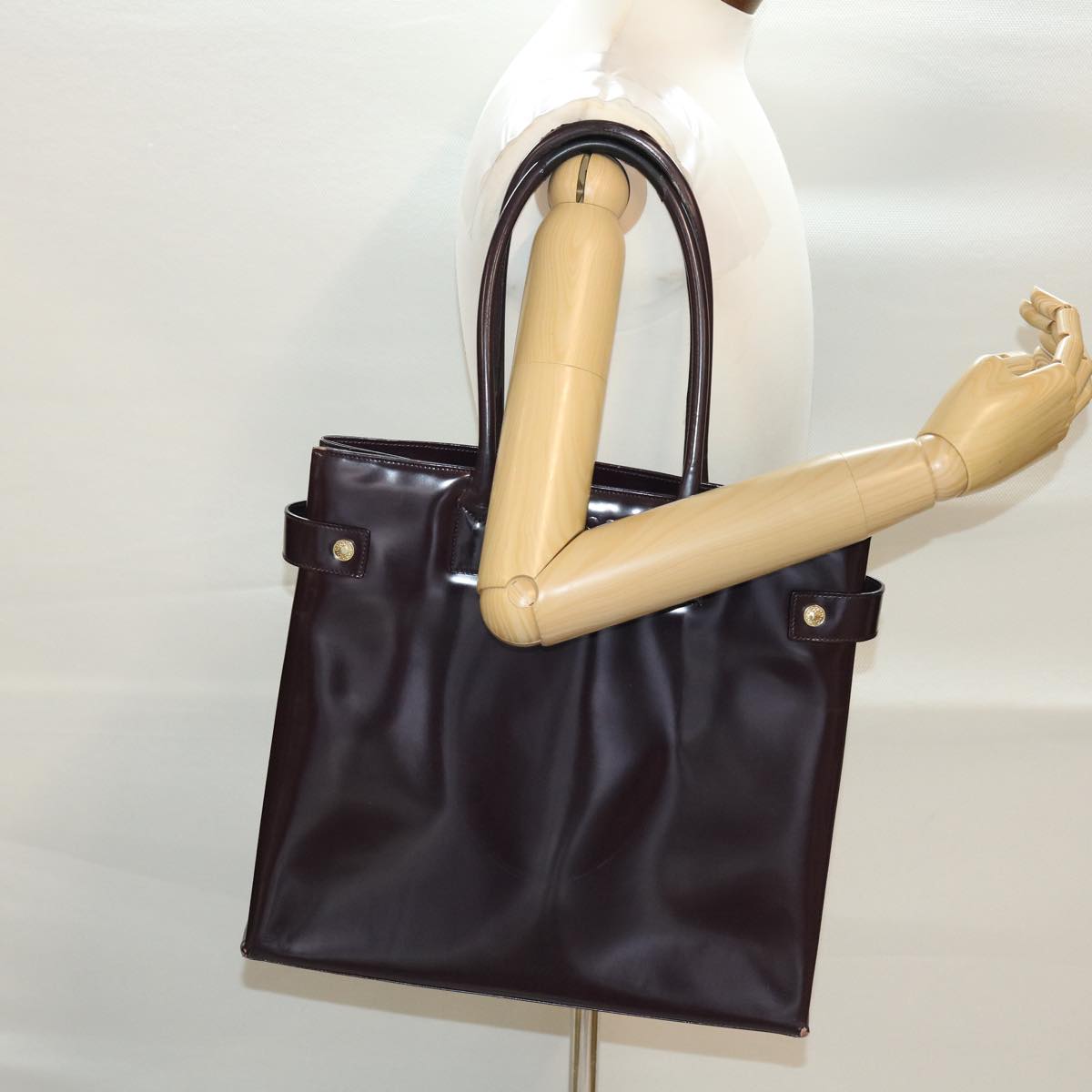 GUCCI Shoulder Bag Leather Purple ti1095
