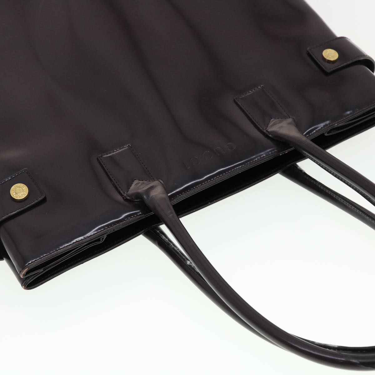 GUCCI Shoulder Bag Leather Purple ti1095