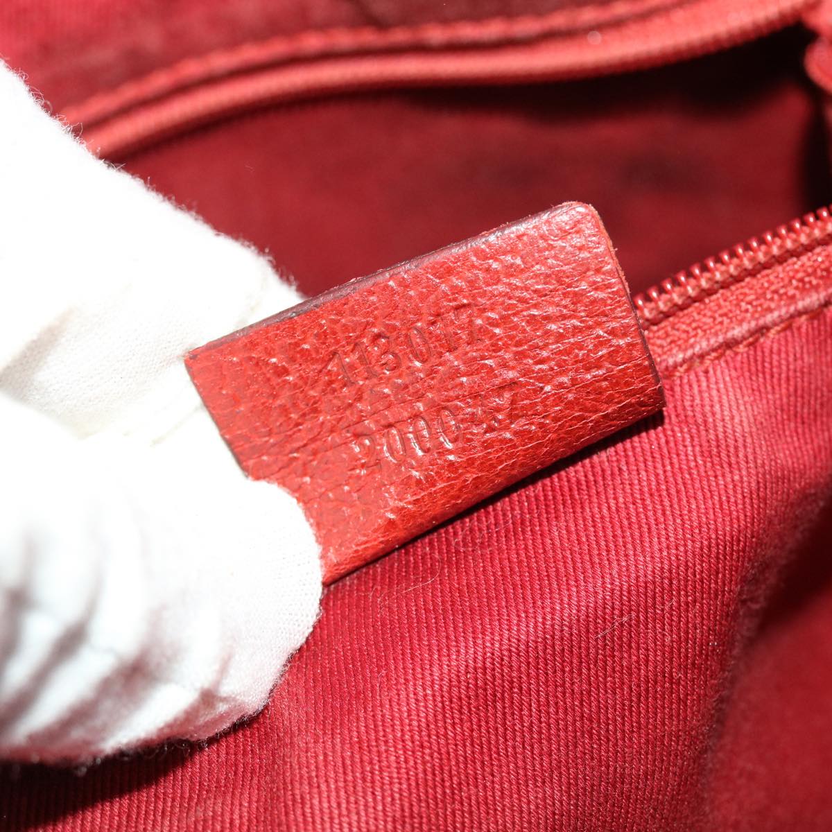 GUCCI GG Canvas Tote Bag Red ti1130