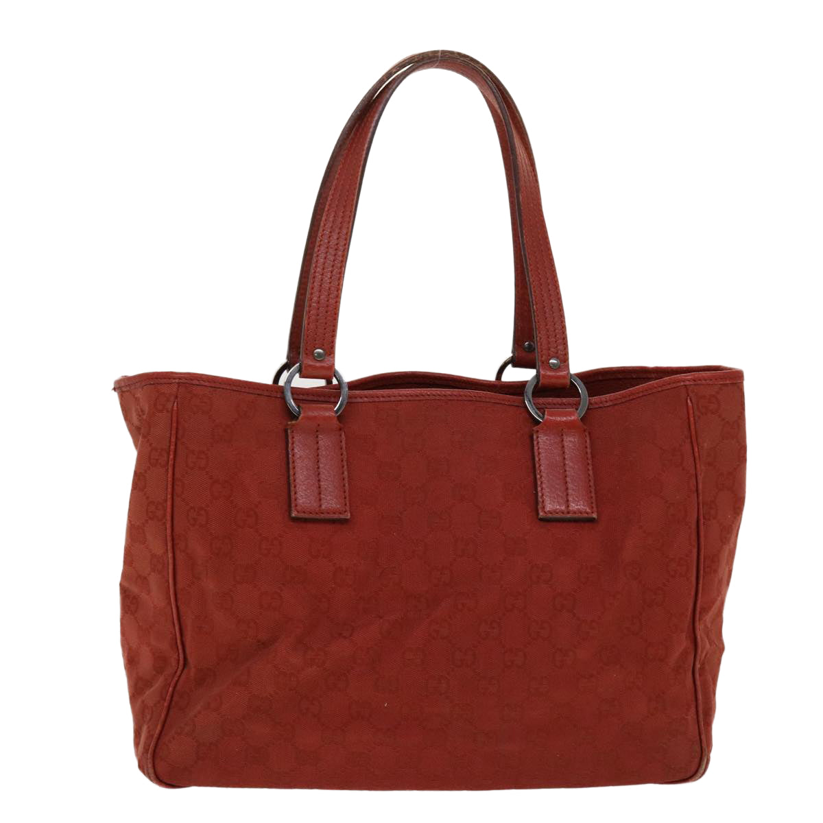 GUCCI GG Canvas Tote Bag Red ti1130