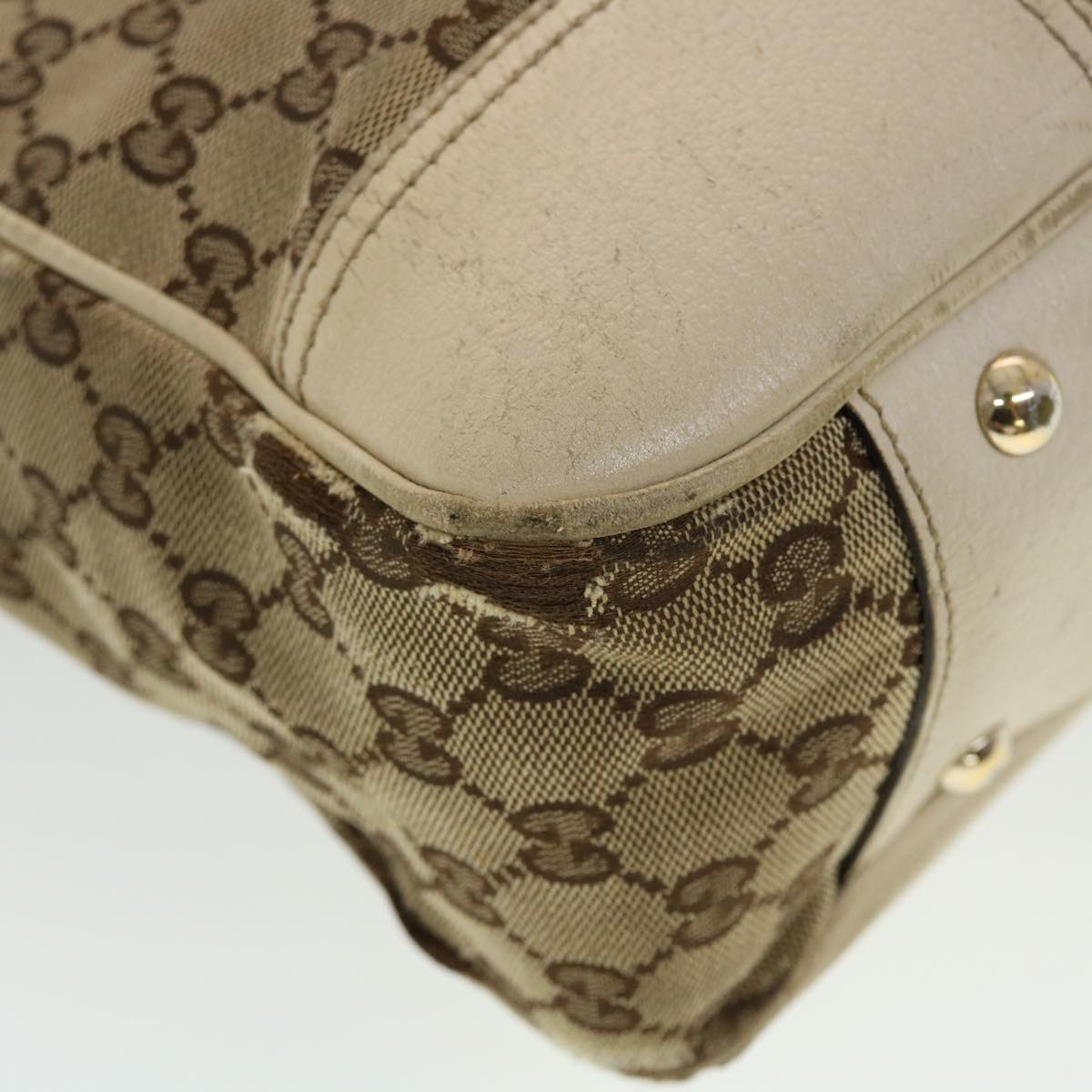 GUCCI GG Canvas Web Sherry Line Tote Bag Beige Green Red 163805 ti1131