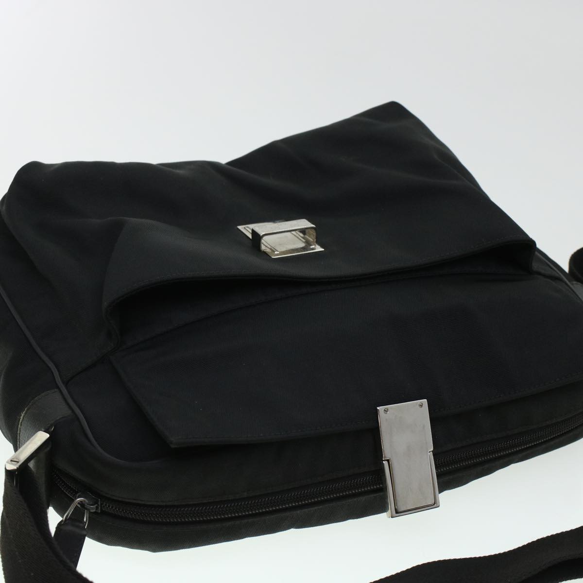GUCCI Shoulder Bag Canvas Black 146298 ti1133