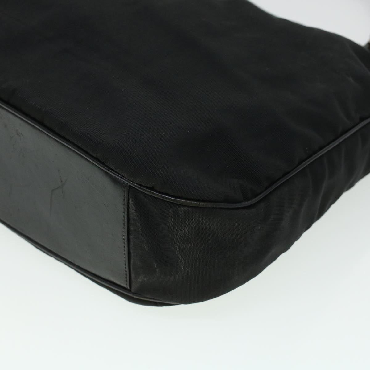 GUCCI Bamboo Shoulder Bag Canvas Black ti1134