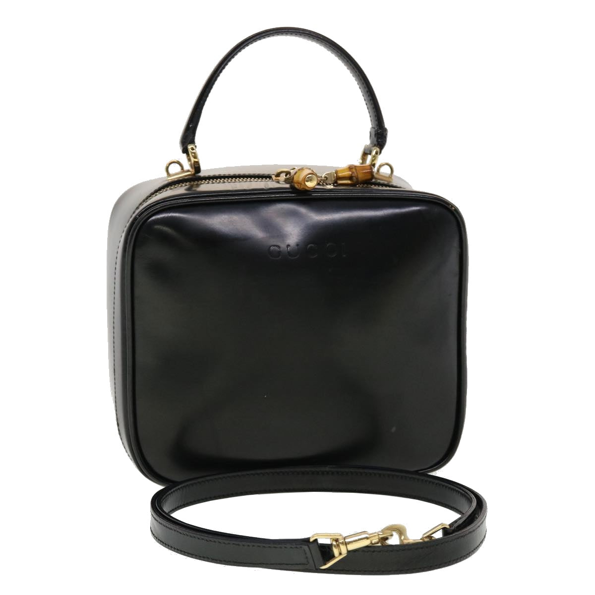 GUCCI Shoulder Bag Patent leather Black 000-3270-0323 ti1149