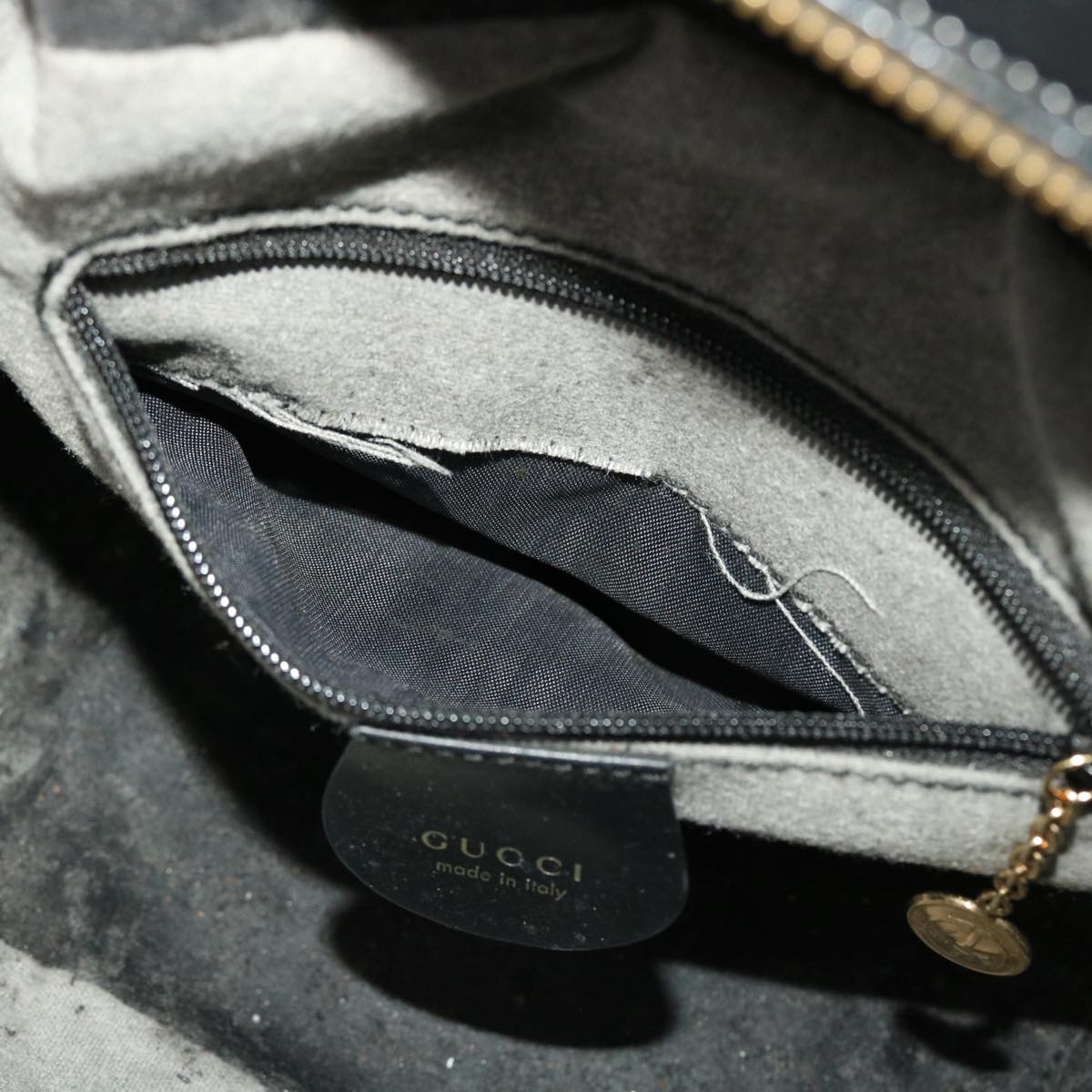 GUCCI Shoulder Bag Patent leather Black 000-3270-0323 ti1149