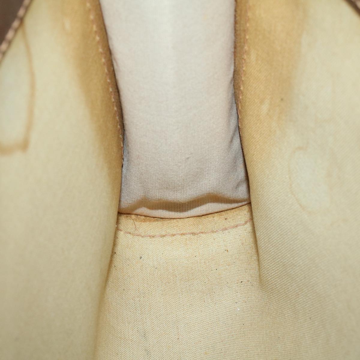 GUCCI GG Canvas Hand Bag PVC Leather Beige ti1150