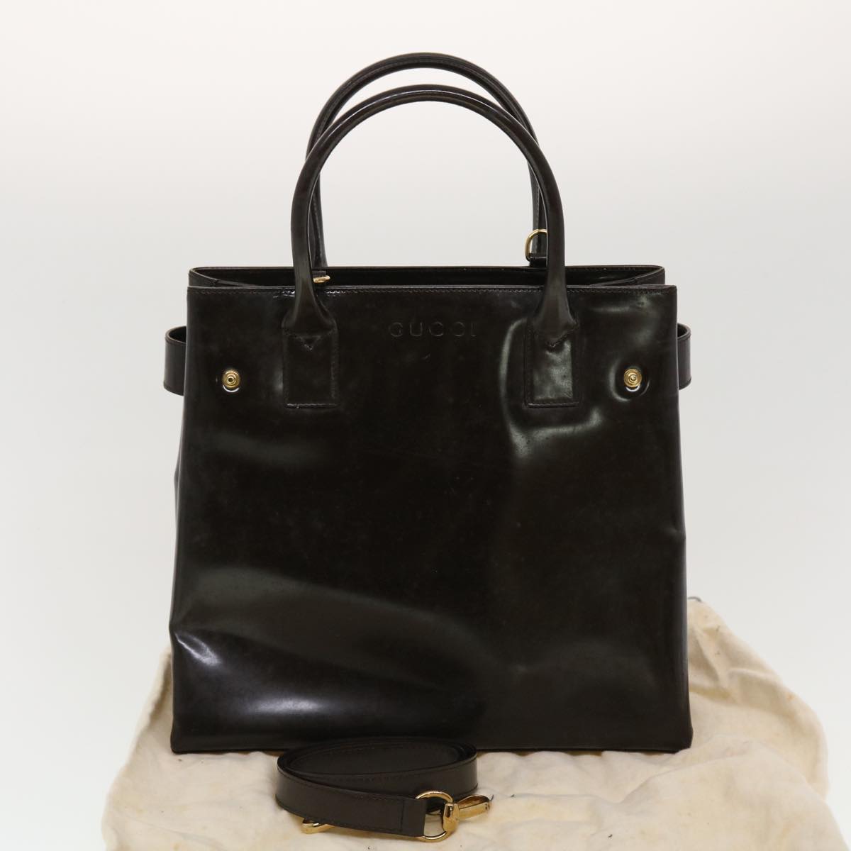 GUCCI Hand Bag Leather 2way Shoulder Bag Brown 000•1118•0503 ti1151