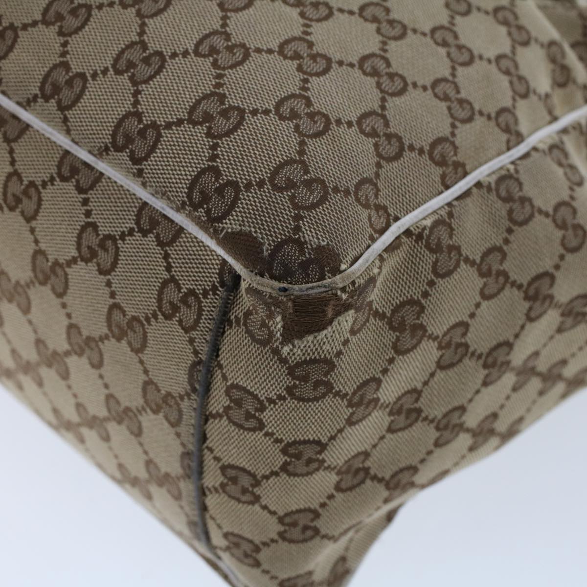 GUCCI GG Canvas Shoulder Bag Beige White 153033 ti1173