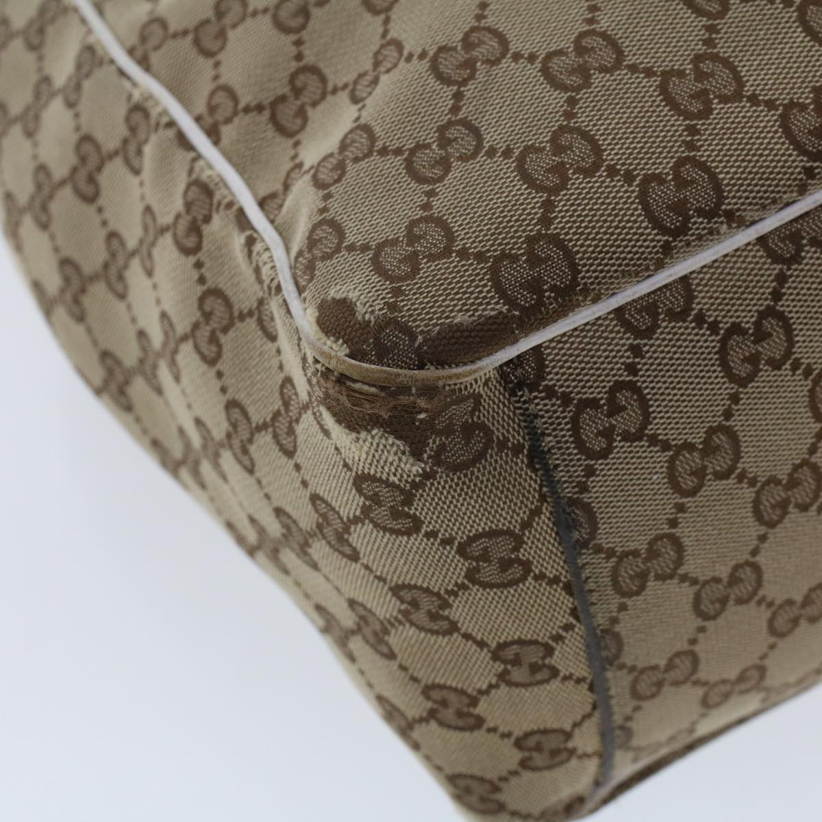 GUCCI GG Canvas Shoulder Bag Beige White 153033 ti1173