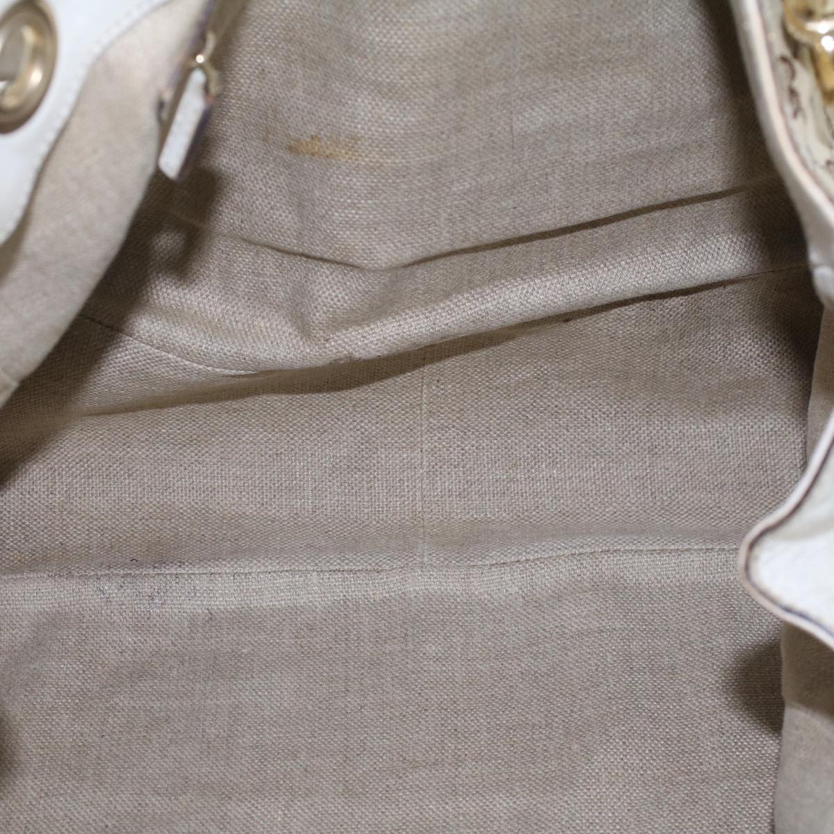 GUCCI GG Canvas Shoulder Bag Beige White 153033 ti1173