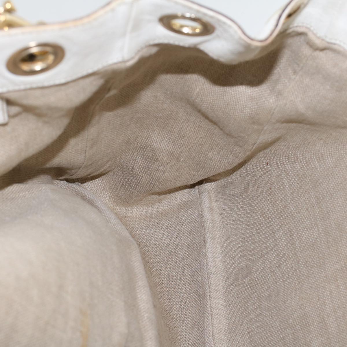 GUCCI GG Canvas Shoulder Bag Beige White 153033 ti1173