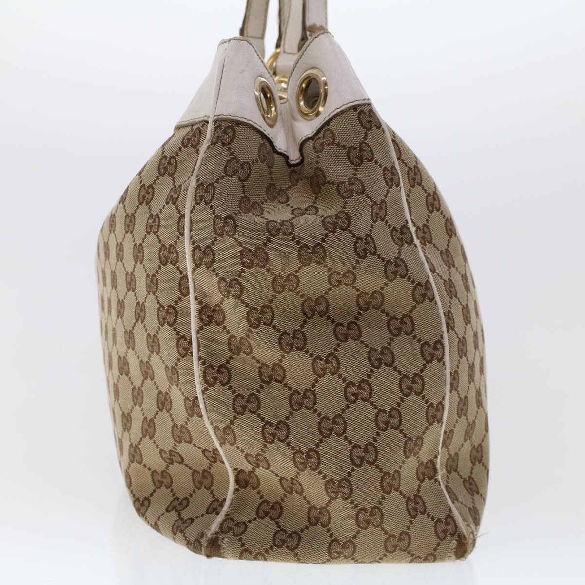GUCCI GG Canvas Shoulder Bag Beige White 153033 ti1173