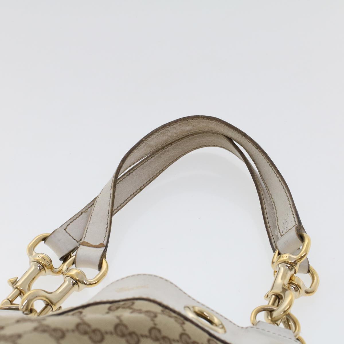 GUCCI GG Canvas Shoulder Bag Beige White 153033 ti1173