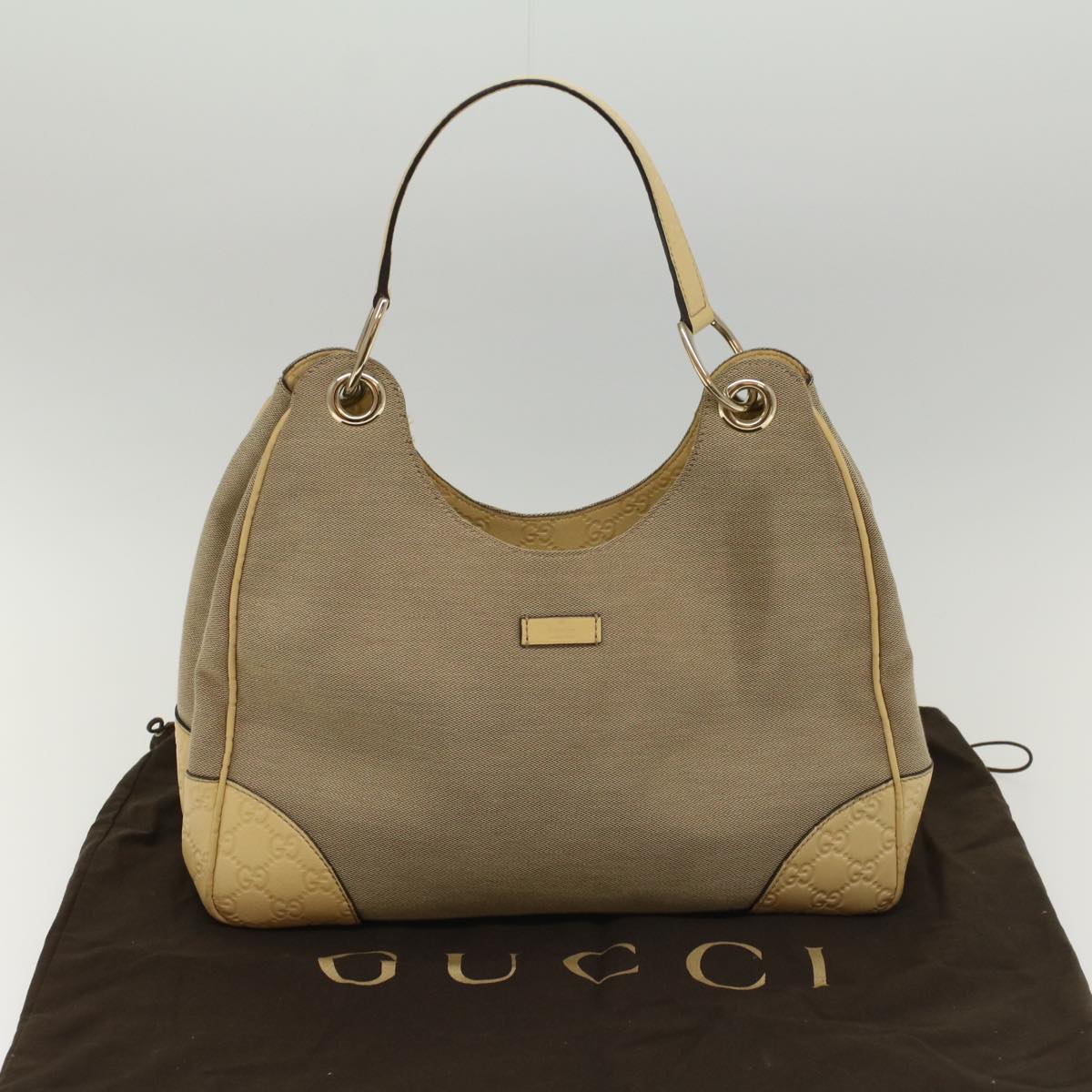 GUCCI GG Canvas Guccissima Shoulder Bag Outlet Black 257268 ti1188