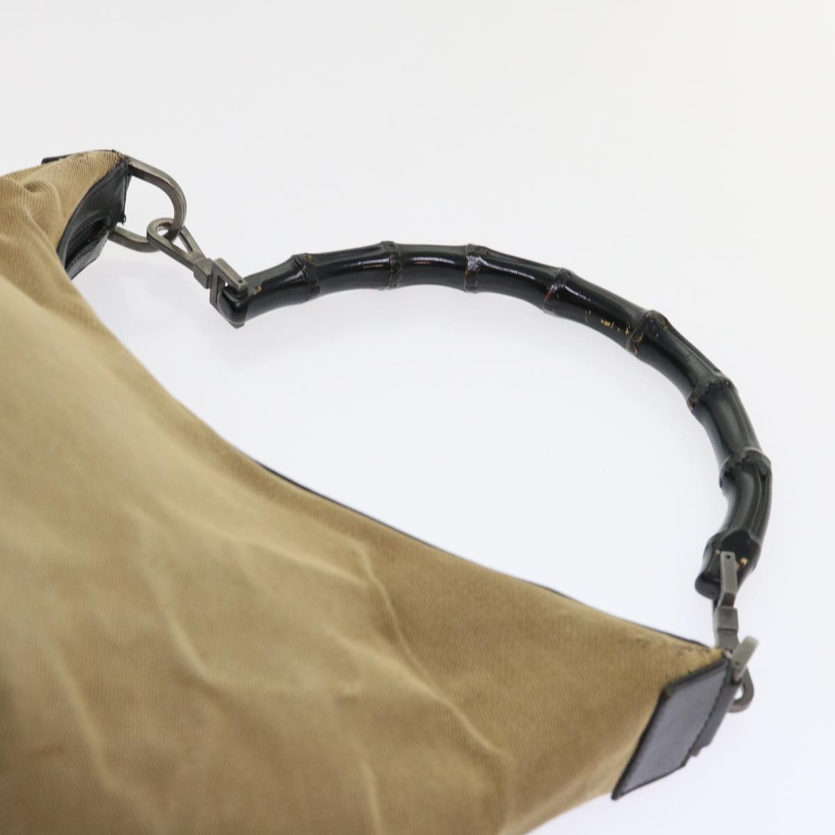 GUCCI Bamboo Web Sherry Line Shoulder Bag Nylon 3Set Beige Brown ti1191