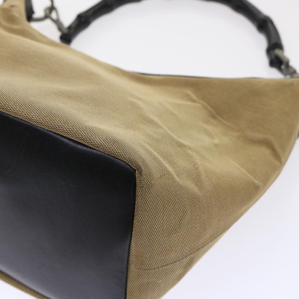 GUCCI Bamboo Web Sherry Line Shoulder Bag Nylon 3Set Beige Brown ti1191
