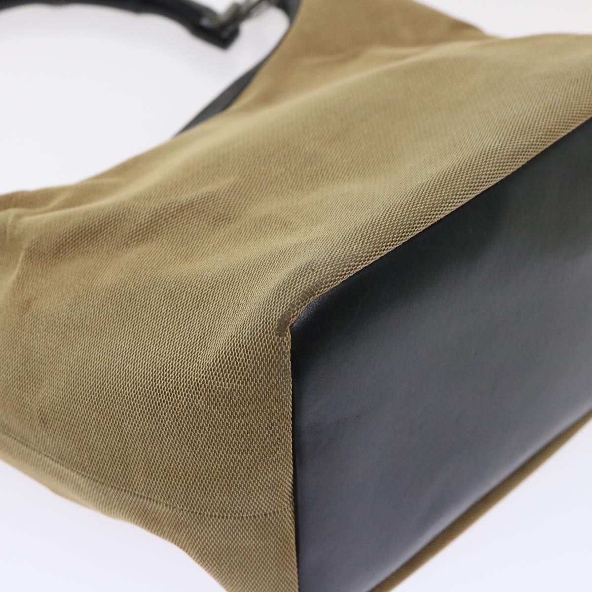 GUCCI Bamboo Web Sherry Line Shoulder Bag Nylon 3Set Beige Brown ti1191