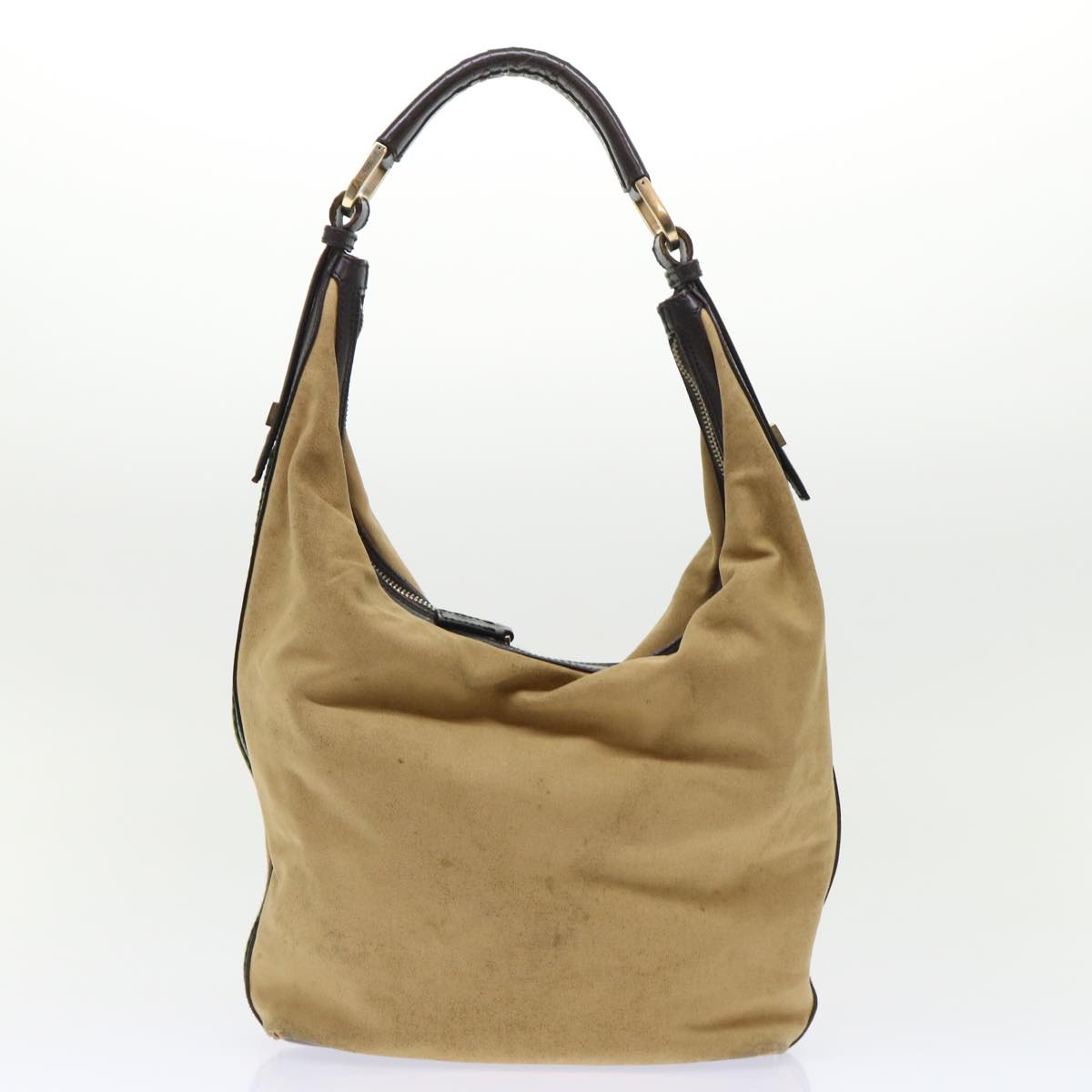 GUCCI Bamboo Web Sherry Line Shoulder Bag Nylon 3Set Beige Brown ti1191
