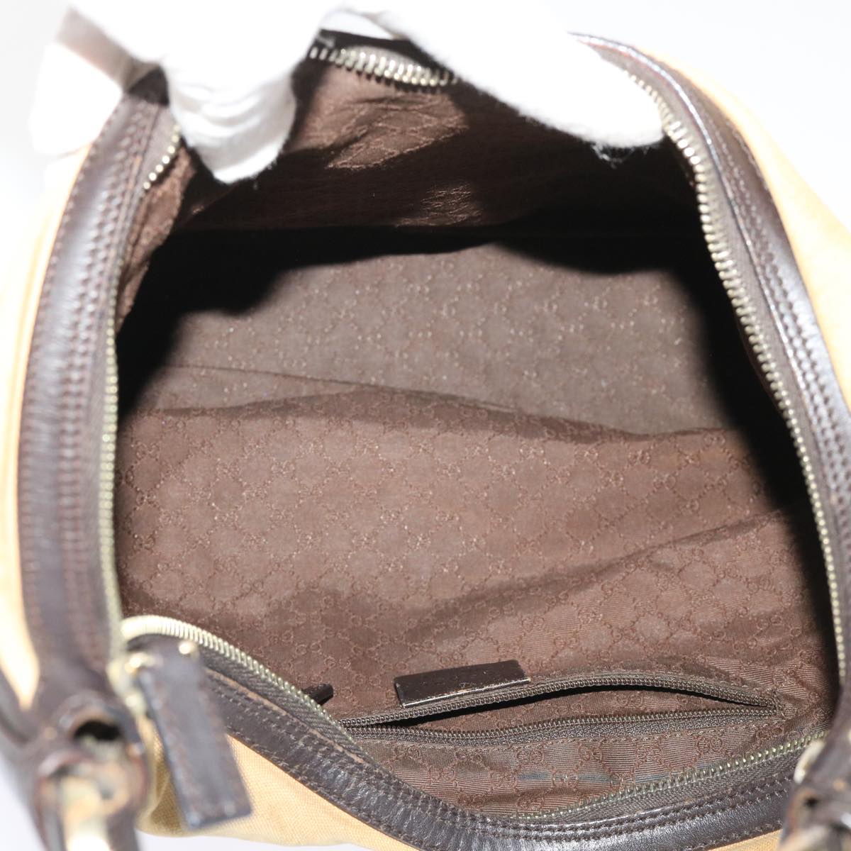 GUCCI Bamboo Web Sherry Line Shoulder Bag Nylon 3Set Beige Brown ti1191