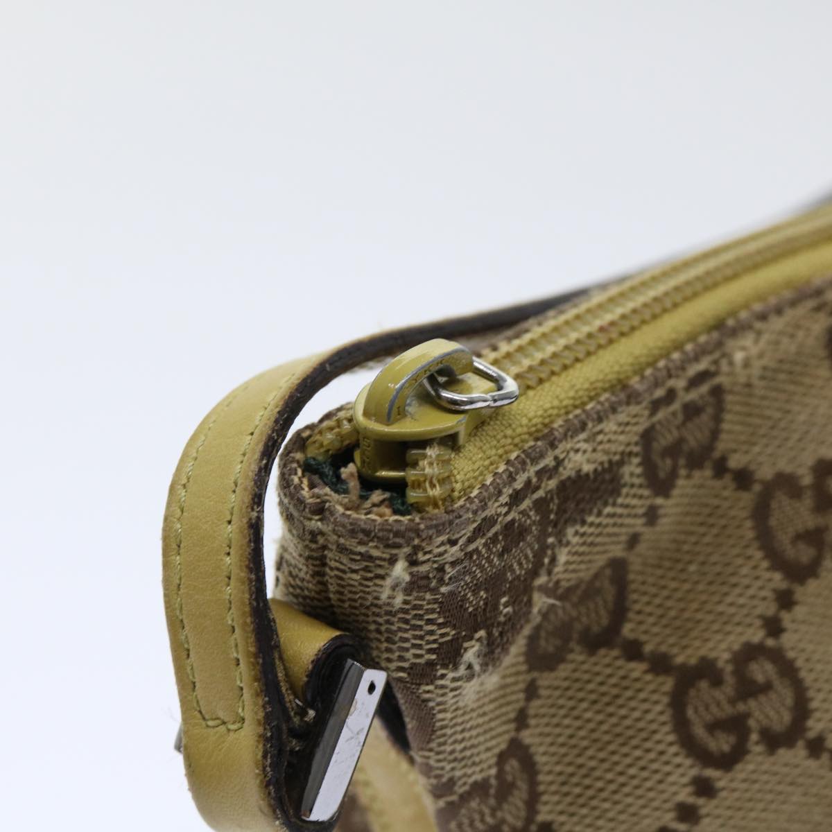 GUCCI GG Canvas Accessory Pouch 2Set Beige Black ti1192