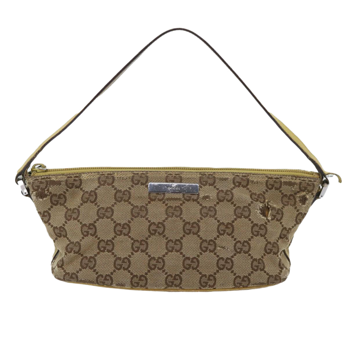 GUCCI GG Canvas Accessory Pouch 2Set Beige Black ti1192