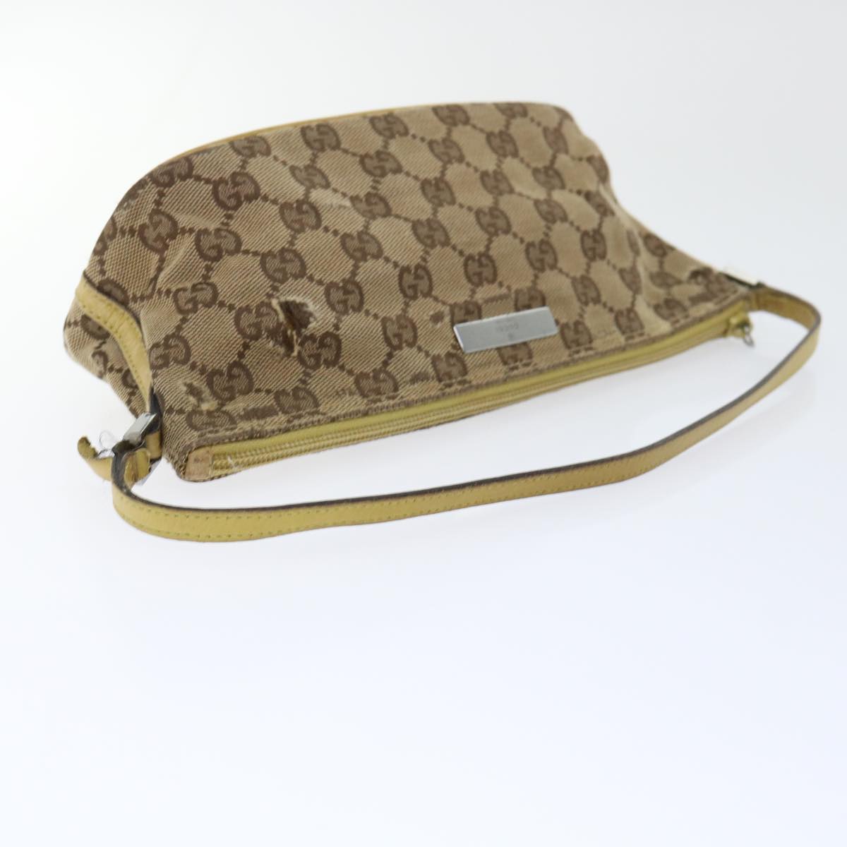 GUCCI GG Canvas Accessory Pouch 2Set Beige Black ti1192