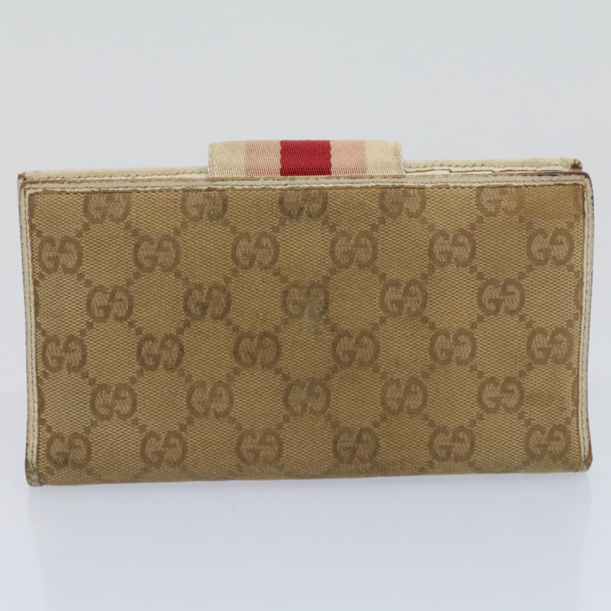 GUCCI GG Canvas Sherry Line Wallet 4Set Beige Black pink ti1195