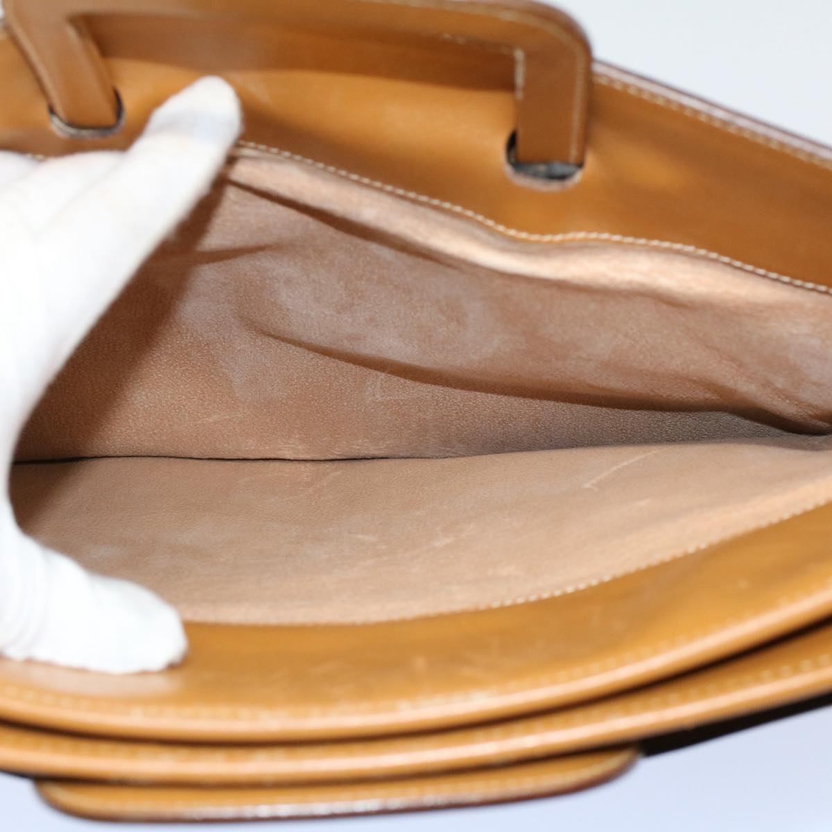 GUCCI Micro GG Canvas Hand Bag PVC Leather Beige Brown 015 14 0486 ti1205