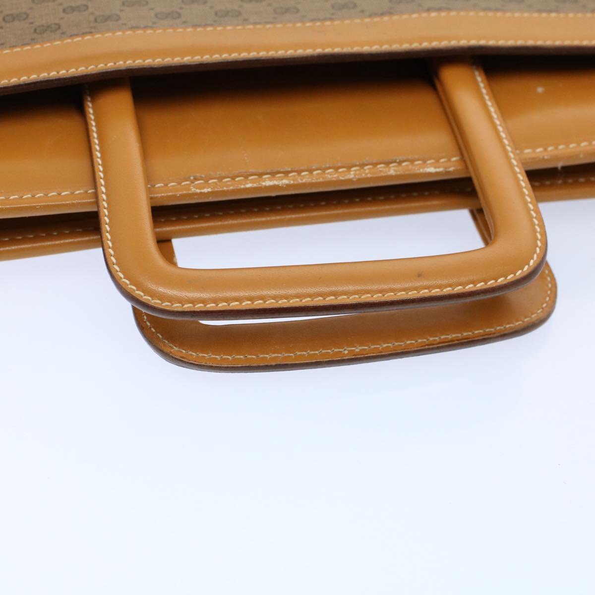 GUCCI Micro GG Canvas Hand Bag PVC Leather Beige Brown 015 14 0486 ti1205