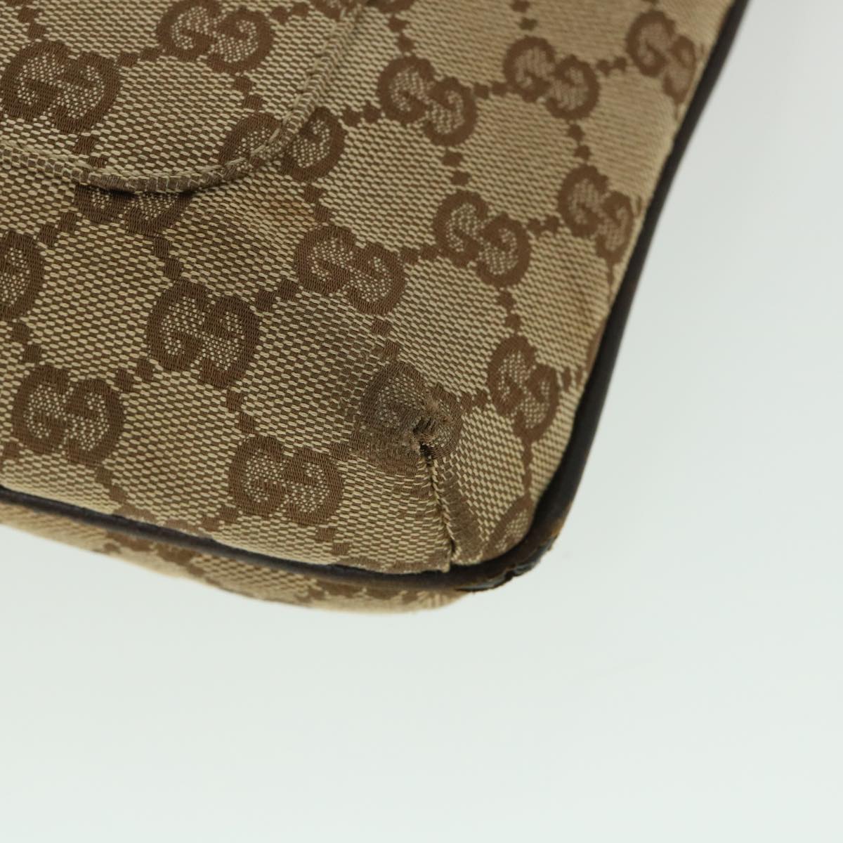 GUCCI GG Canvas Shoulder Bag Beige Brown 122791 ti1206