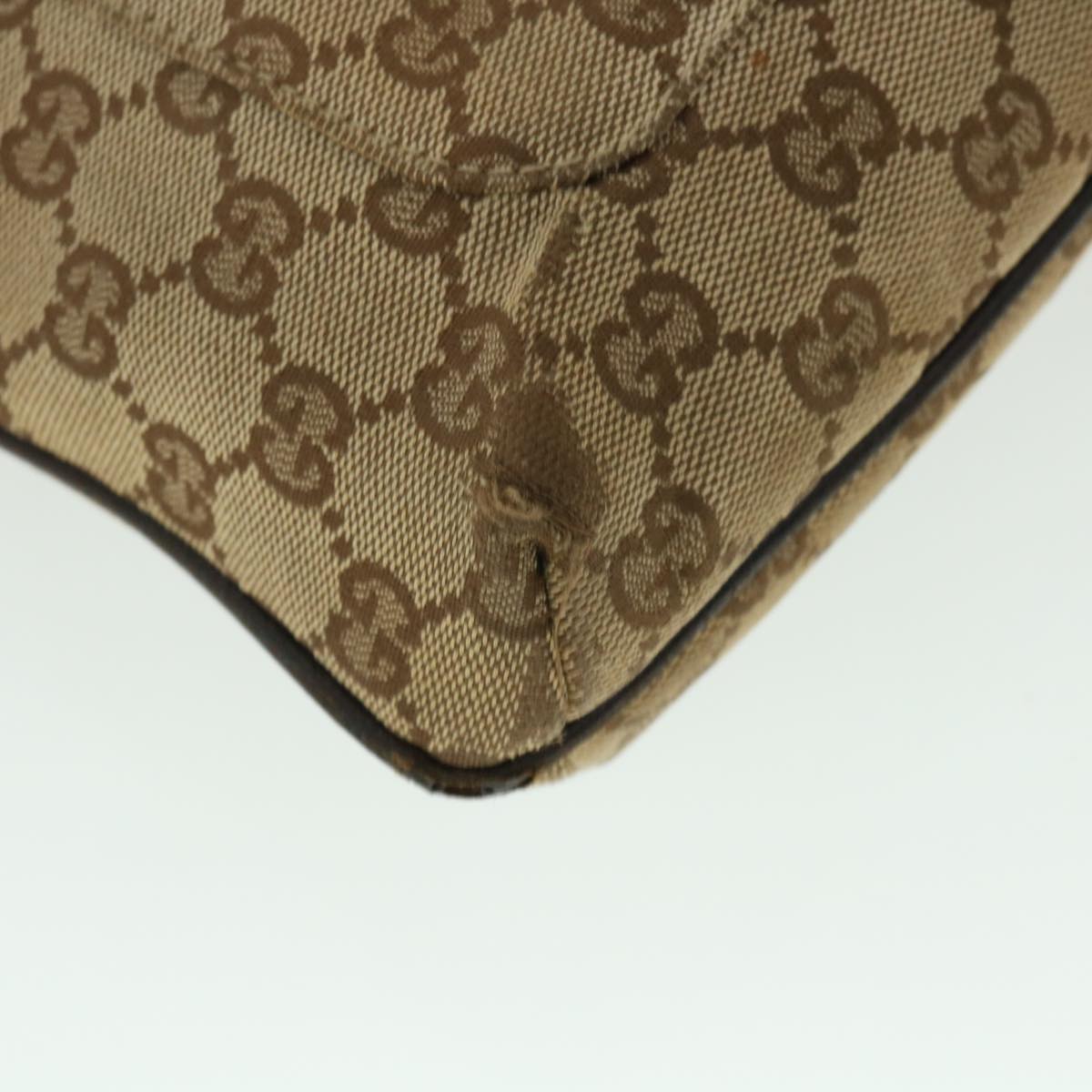 GUCCI GG Canvas Shoulder Bag Beige Brown 122791 ti1206
