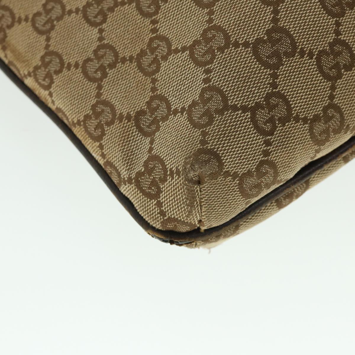 GUCCI GG Canvas Shoulder Bag Beige Brown 122791 ti1206