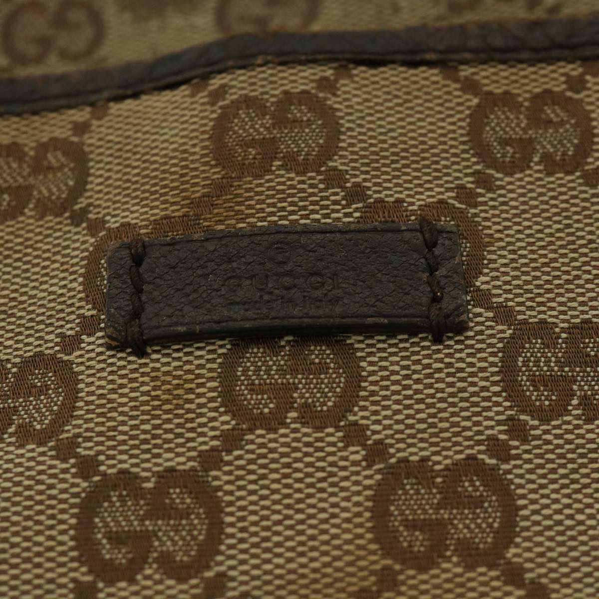 GUCCI GG Canvas Shoulder Bag Beige Brown 122791 ti1206