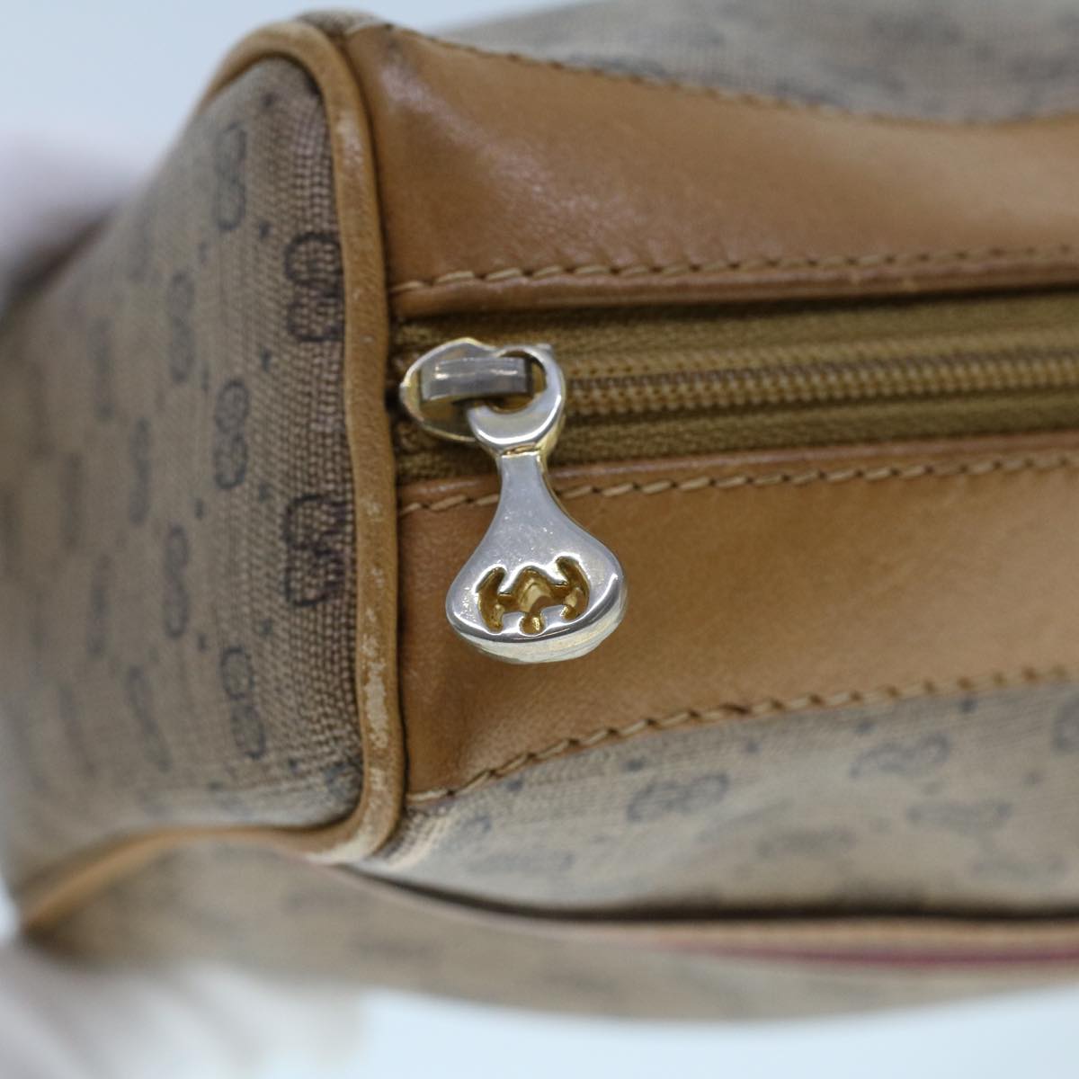 GUCCI Micro GG Canvas Web Sherry Line Clutch Bag Beige 014 904 0018 ti1207