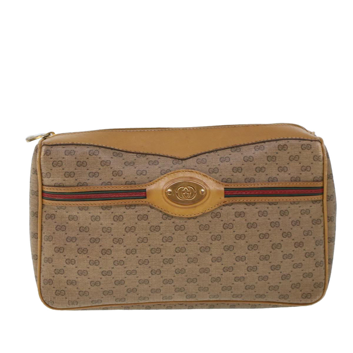GUCCI Micro GG Canvas Web Sherry Line Clutch Bag Beige 014 904 0018 ti1207