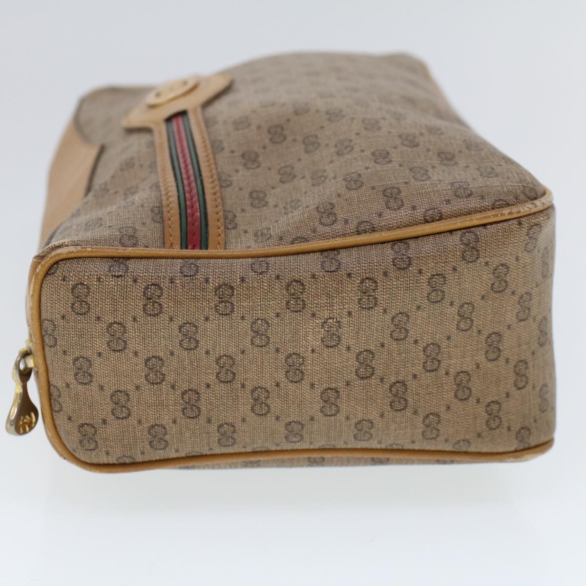 GUCCI Micro GG Canvas Web Sherry Line Clutch Bag Beige 014 904 0018 ti1207