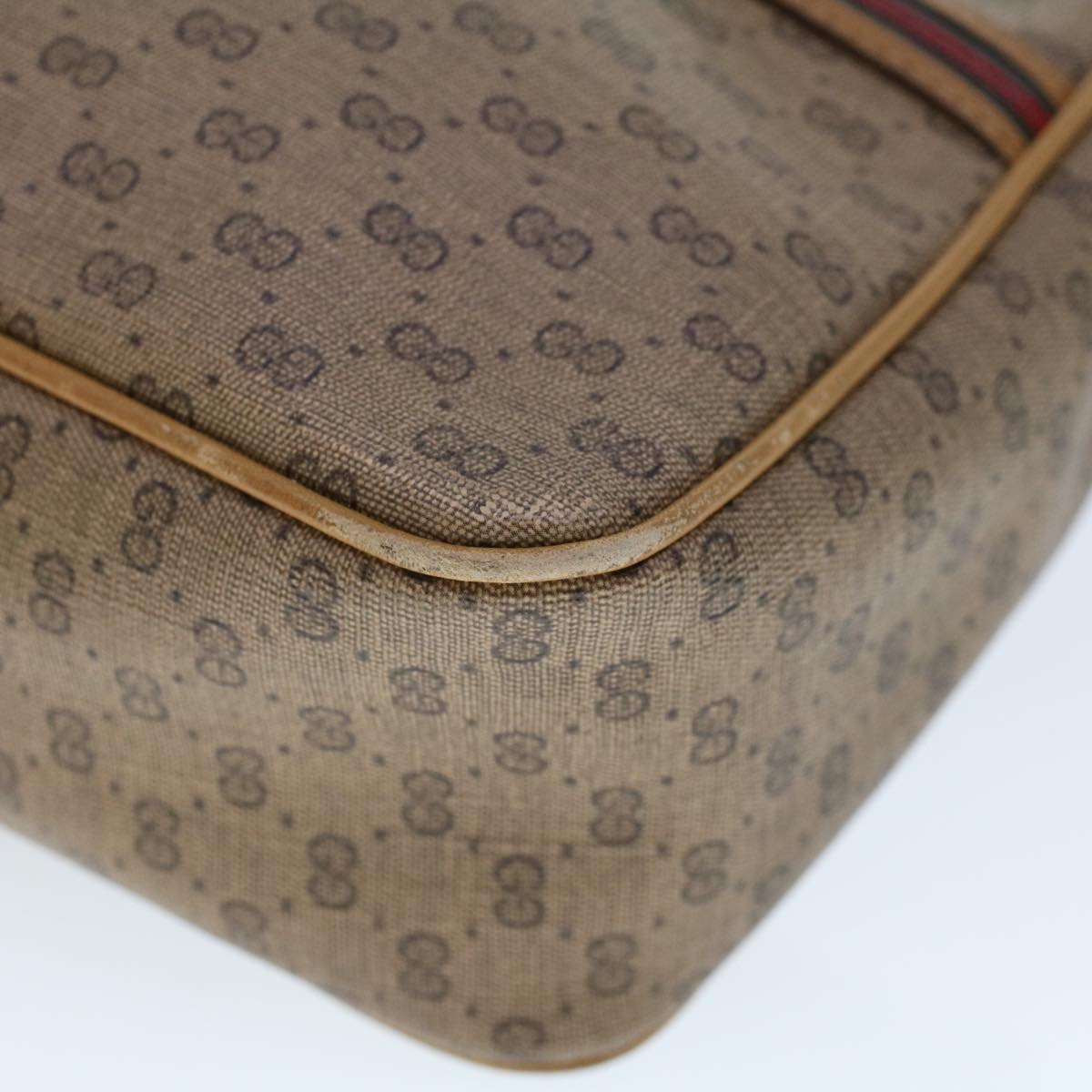 GUCCI Micro GG Canvas Web Sherry Line Clutch Bag Beige 014 904 0018 ti1207