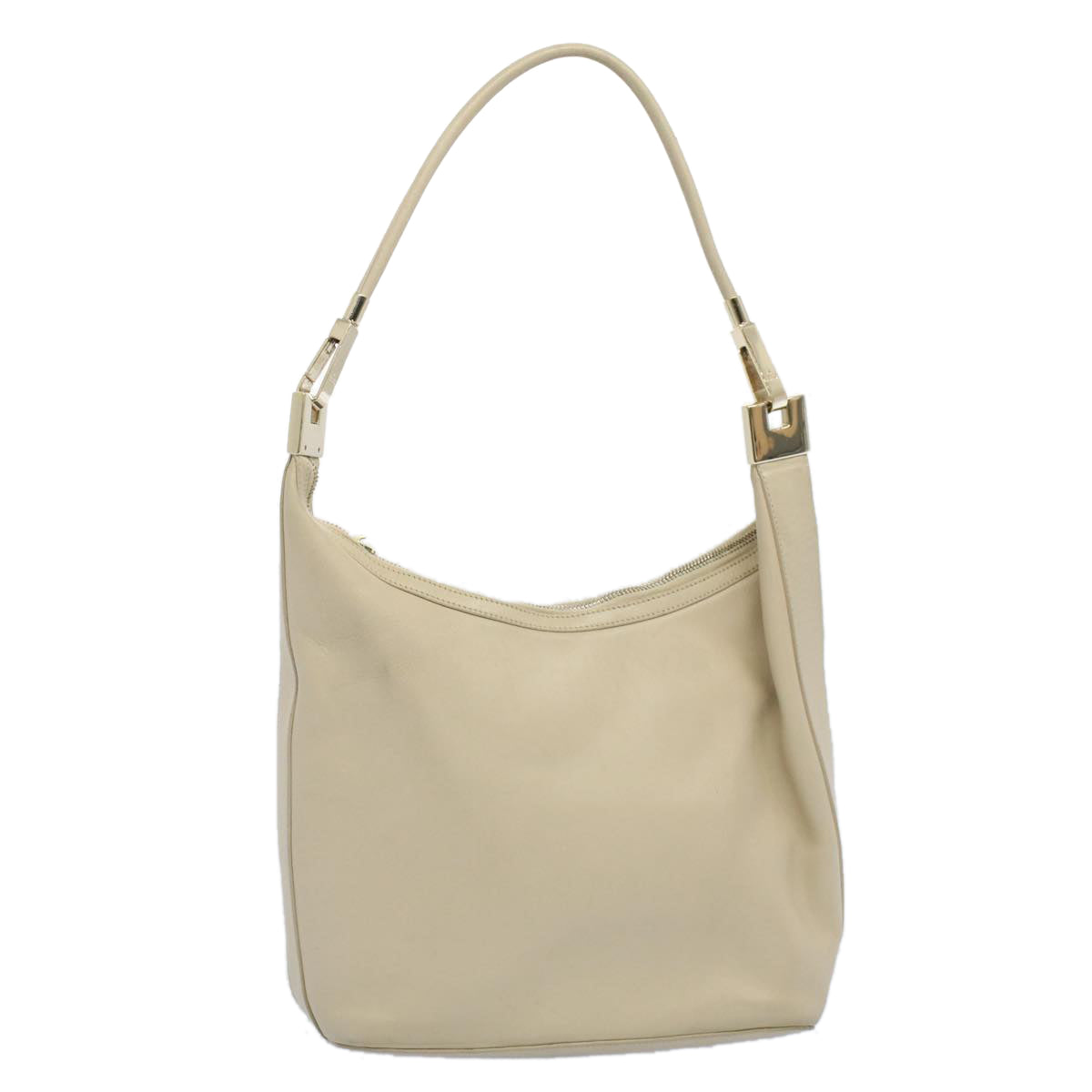GUCCI Shoulder Bag Leather Beige ti1223