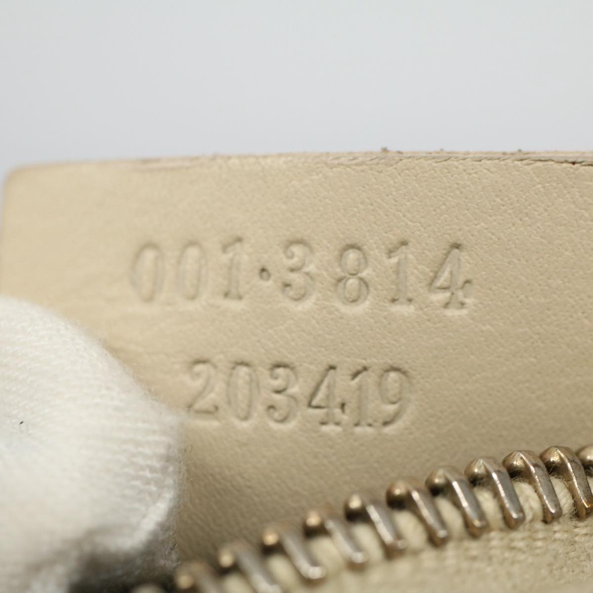 GUCCI Shoulder Bag Leather Beige ti1223