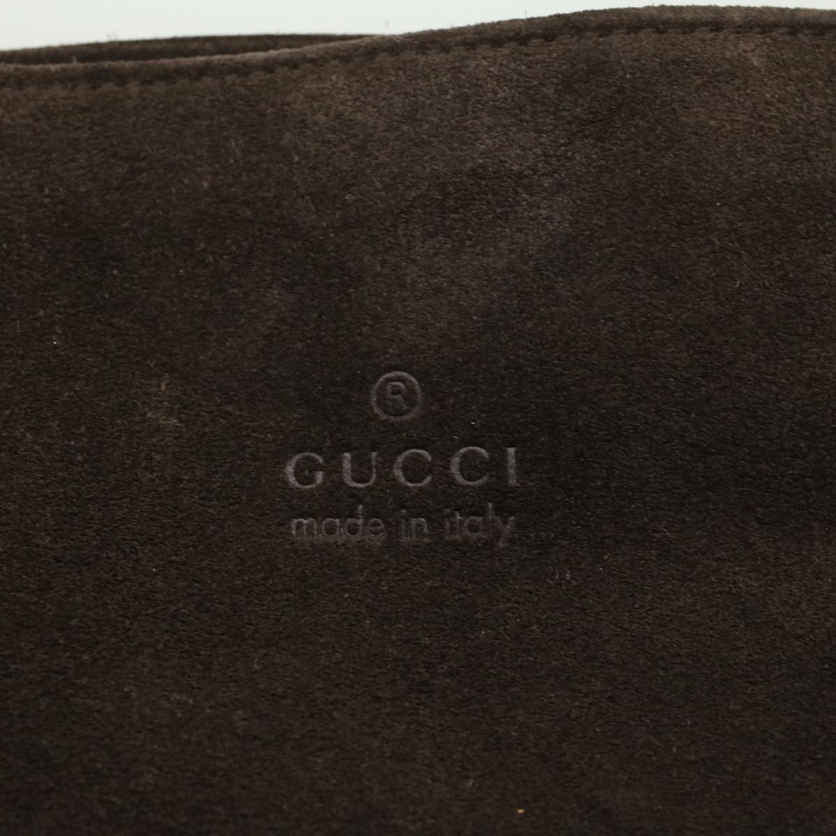 GUCCI Shoulder Bag Suede Brown 001 3167 ti1225