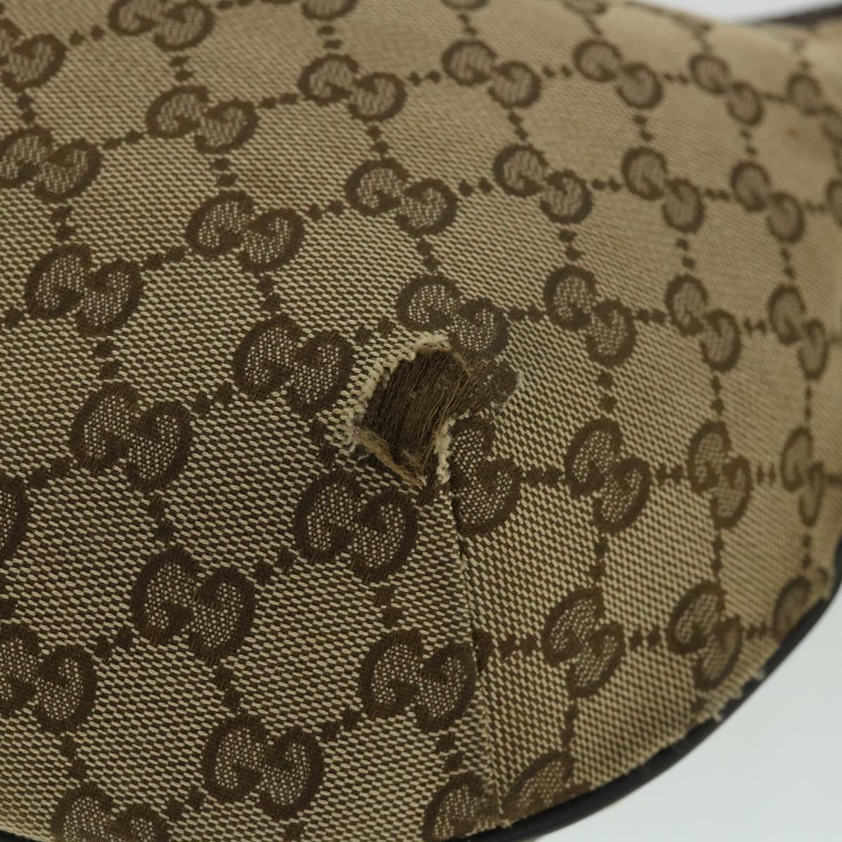 GUCCI GG Canvas Shoulder Bag Beige Brown 181092 ti1226