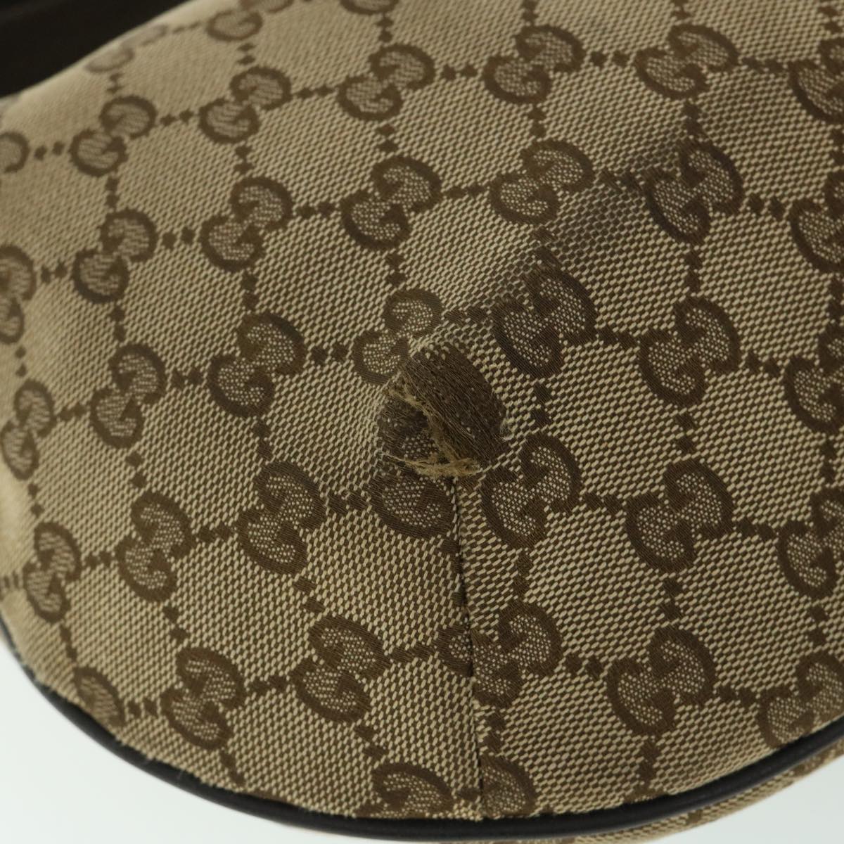 GUCCI GG Canvas Shoulder Bag Beige Brown 181092 ti1226