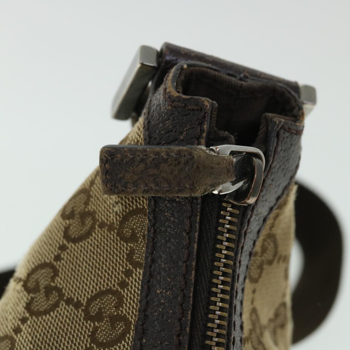 GUCCI GG Canvas Shoulder Bag Beige Brown 181092 ti1226
