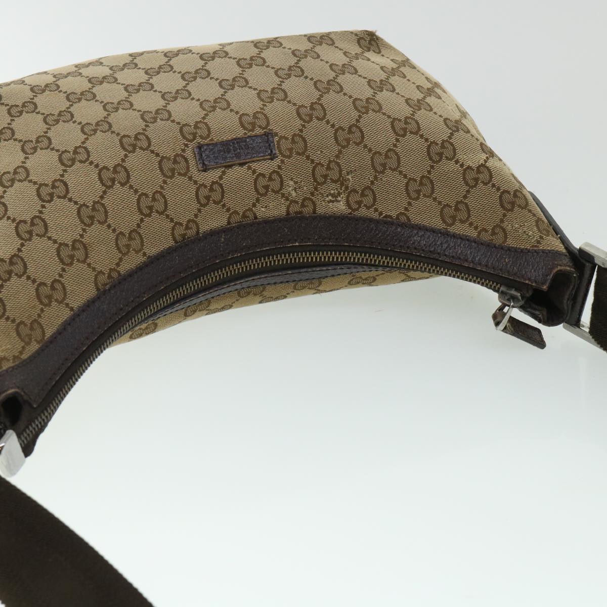 GUCCI GG Canvas Shoulder Bag Beige Brown 181092 ti1226