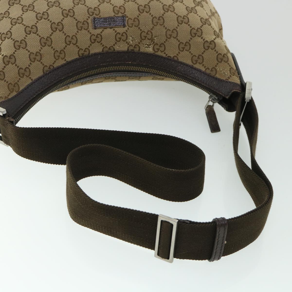 GUCCI GG Canvas Shoulder Bag Beige Brown 181092 ti1226