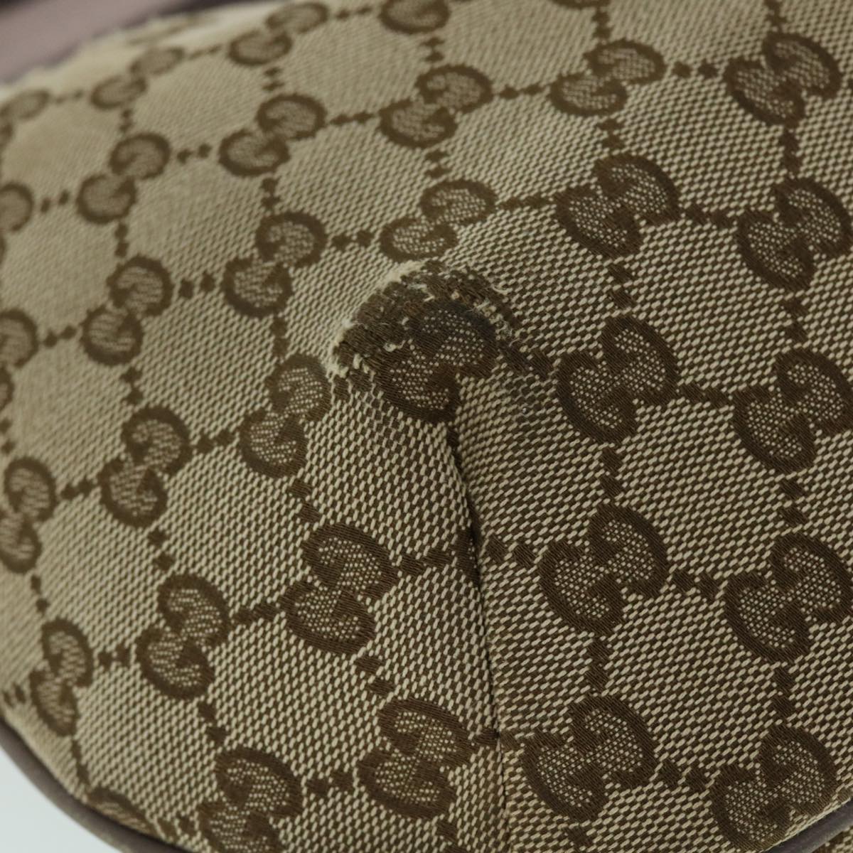 GUCCI GG Canvas Sherry Line Shoulder Bag Beige Gray pink 181092 ti1245
