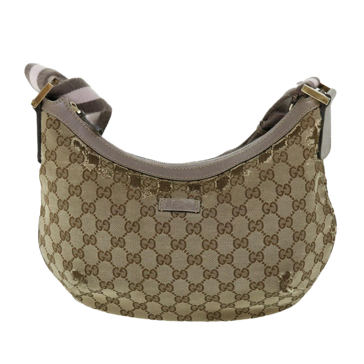 GUCCI GG Canvas Sherry Line Shoulder Bag Beige Gray pink 181092 ti1245