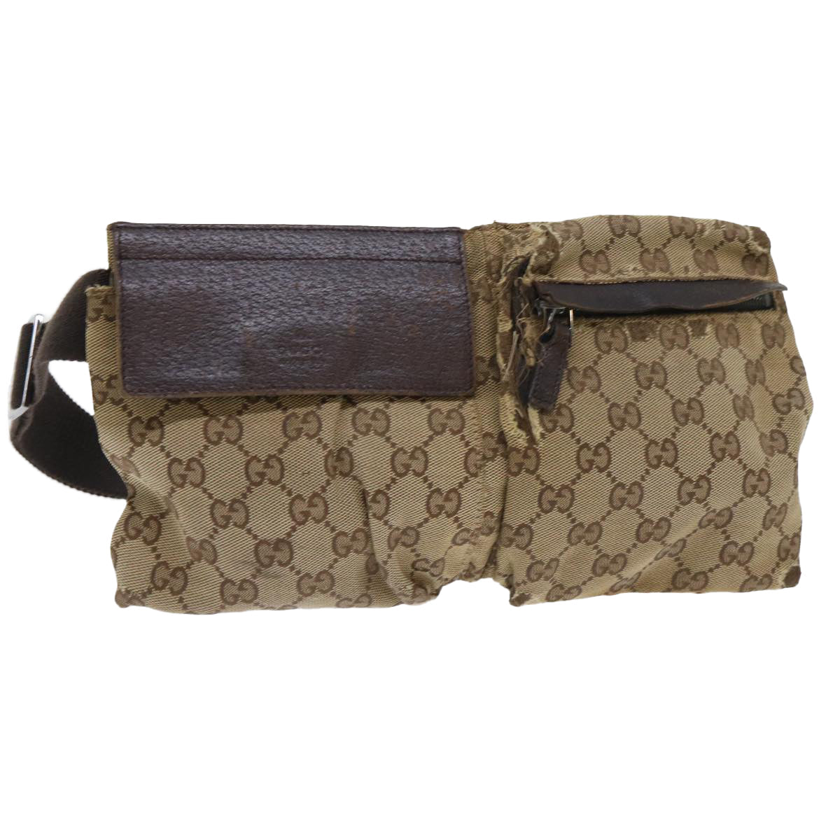 GUCCI GG Canvas Waist bag Beige 28566 ti1246