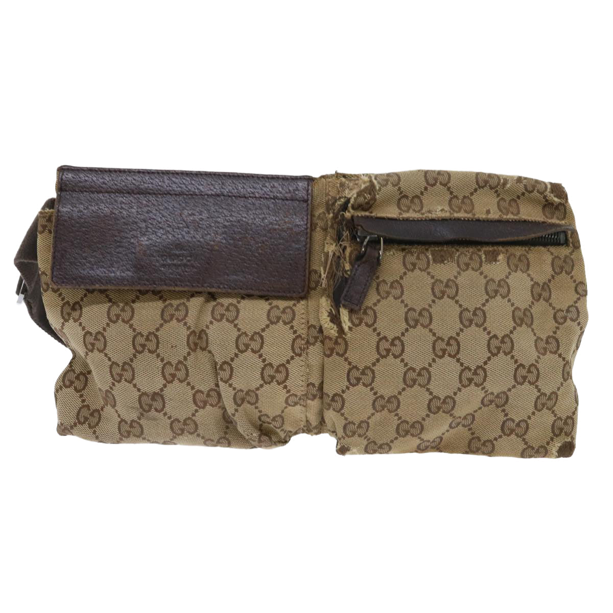 GUCCI GG Canvas Waist bag Beige 28566 ti1246