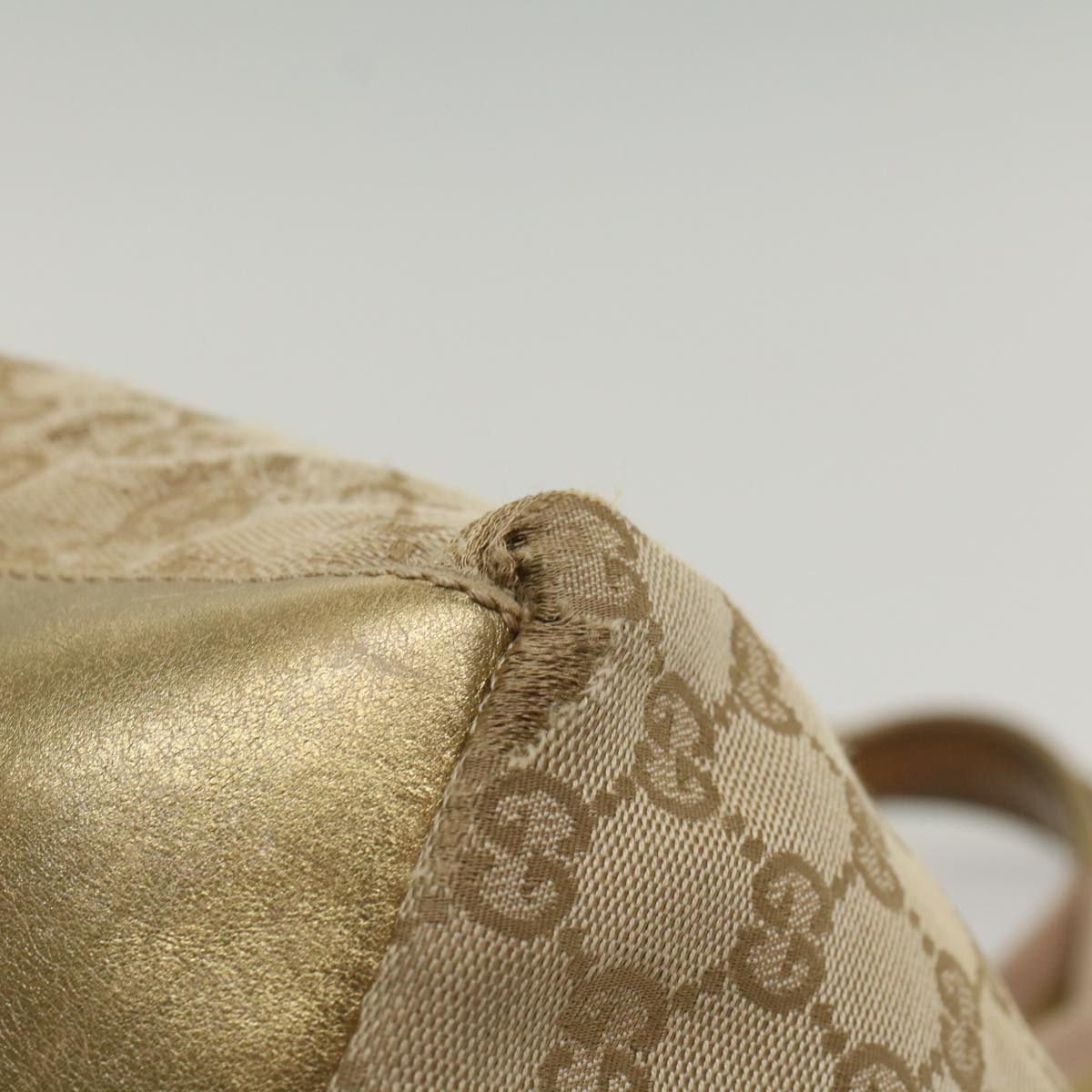 GUCCI GG Canvas Sherry Line Tote Bag Beige Pink 131230 ti1249